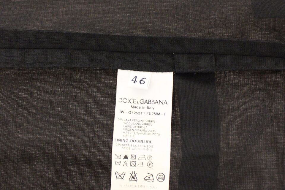 Dolce & Gabbana Black Wool Formal Dress Vest Gilet Jacket