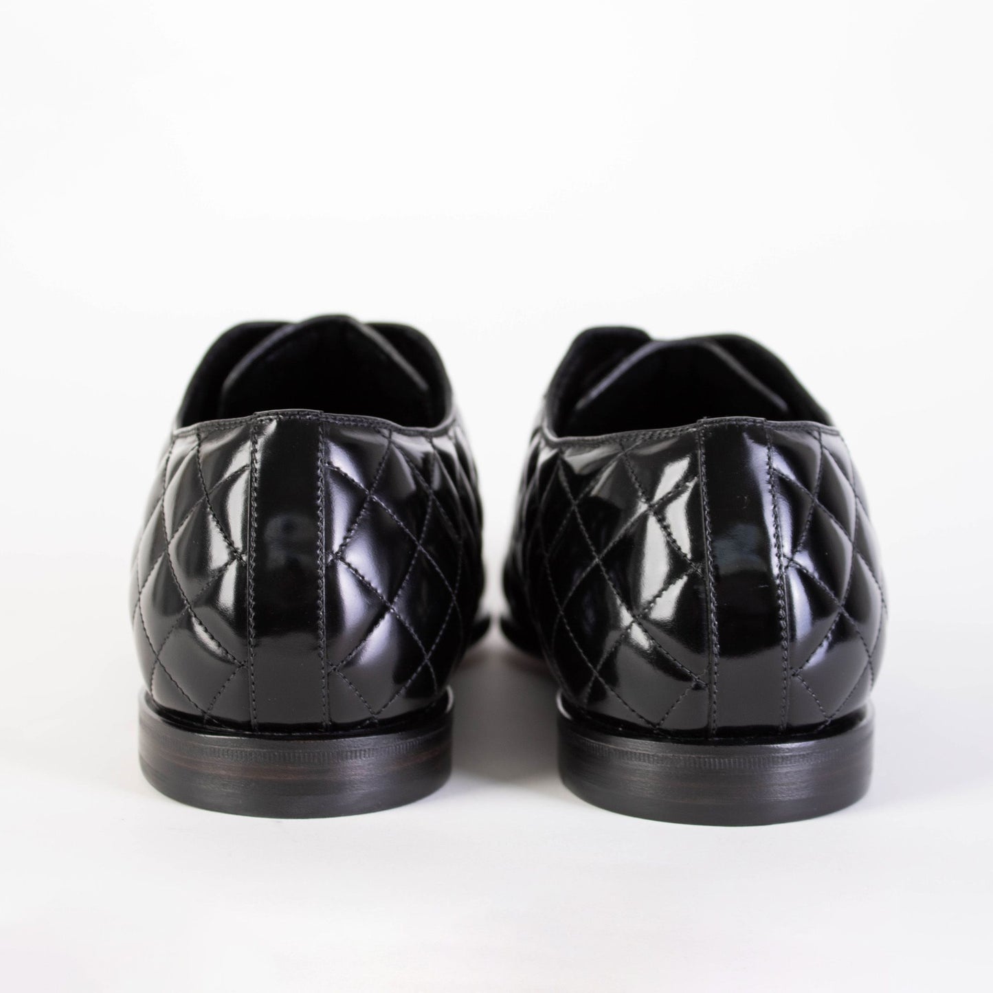 Dolce & Gabbana Elegant Black Quilted Leather Derby Loafers