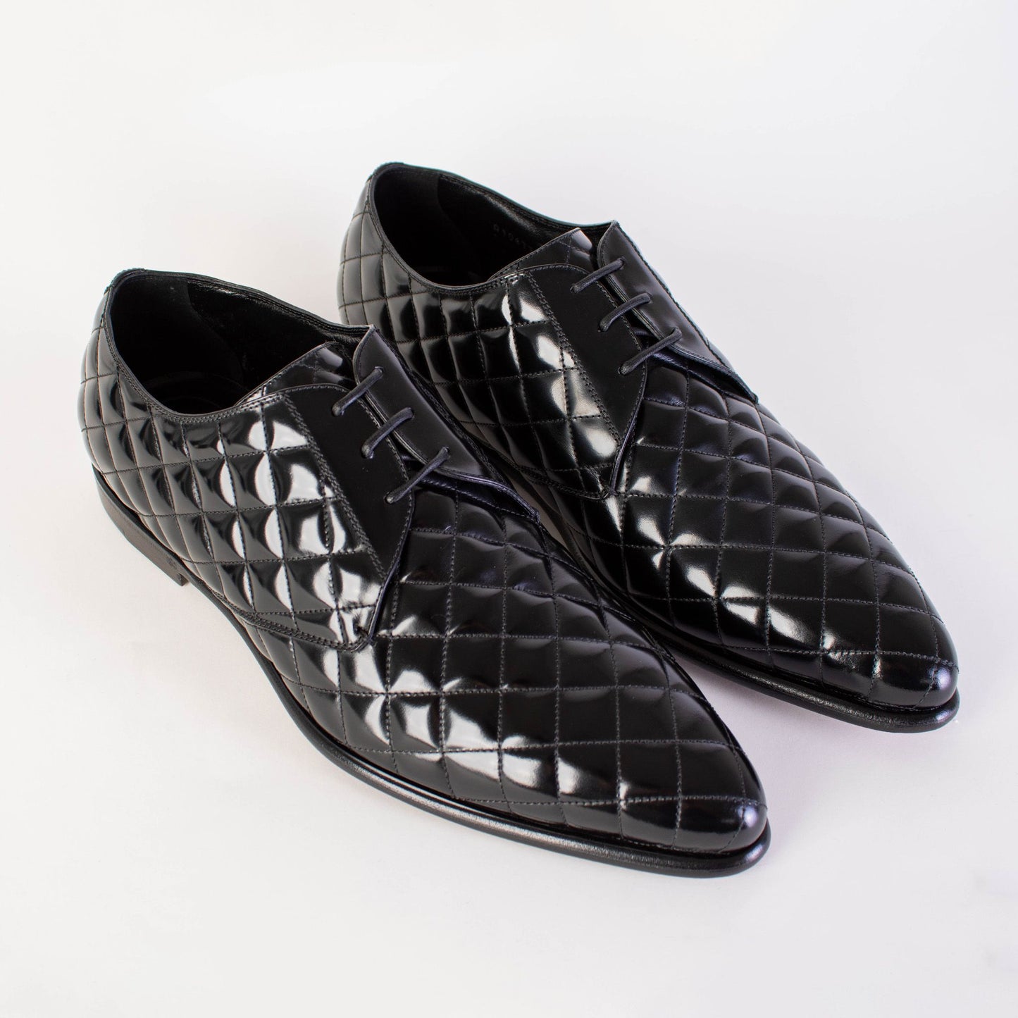 Dolce & Gabbana Elegant Black Quilted Leather Derby Loafers