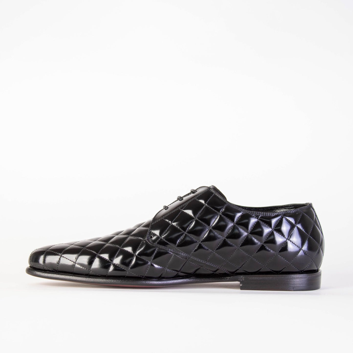 Dolce & Gabbana Elegant Black Quilted Leather Derby Loafers