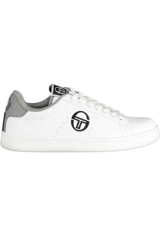 Sergio Tacchini Elegant White Lace-Up Sports Sneakers