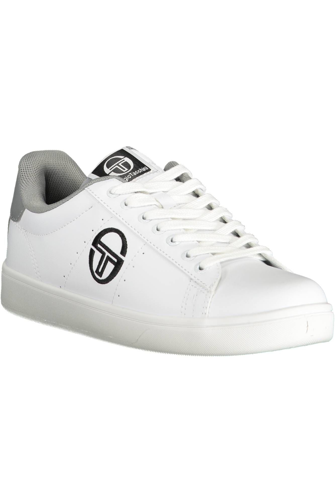 Sergio Tacchini Elegant White Lace-Up Sports Sneakers