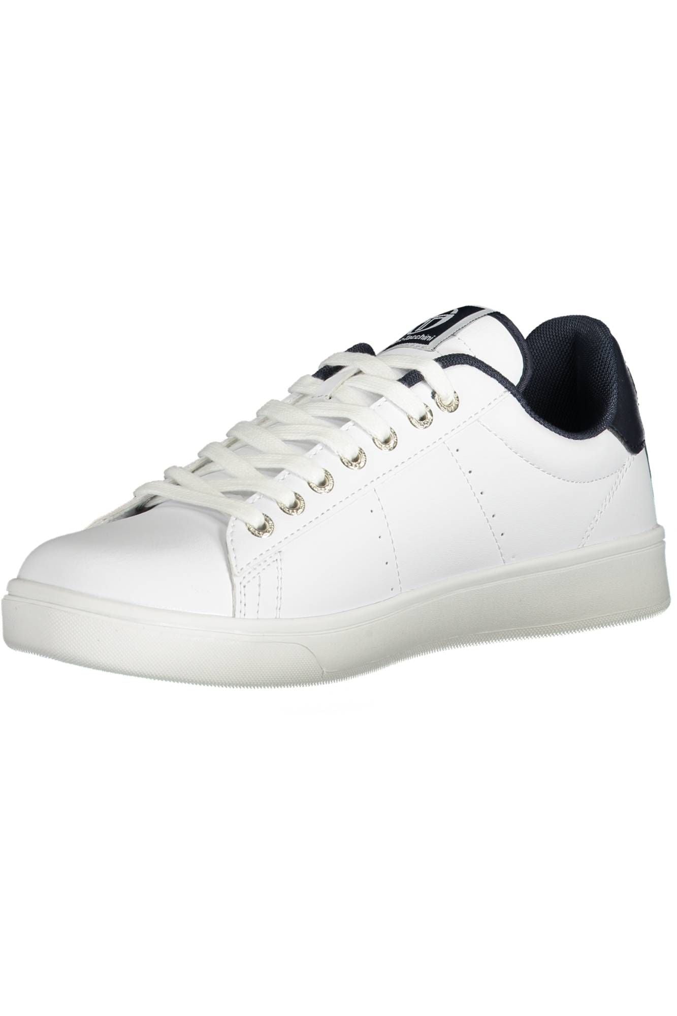 Sergio Tacchini Sleek White Polyester Sneakers with Embroidery