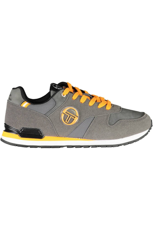 Sergio Tacchini Chic Gray Polyester Sneakers with Contrasting Accents