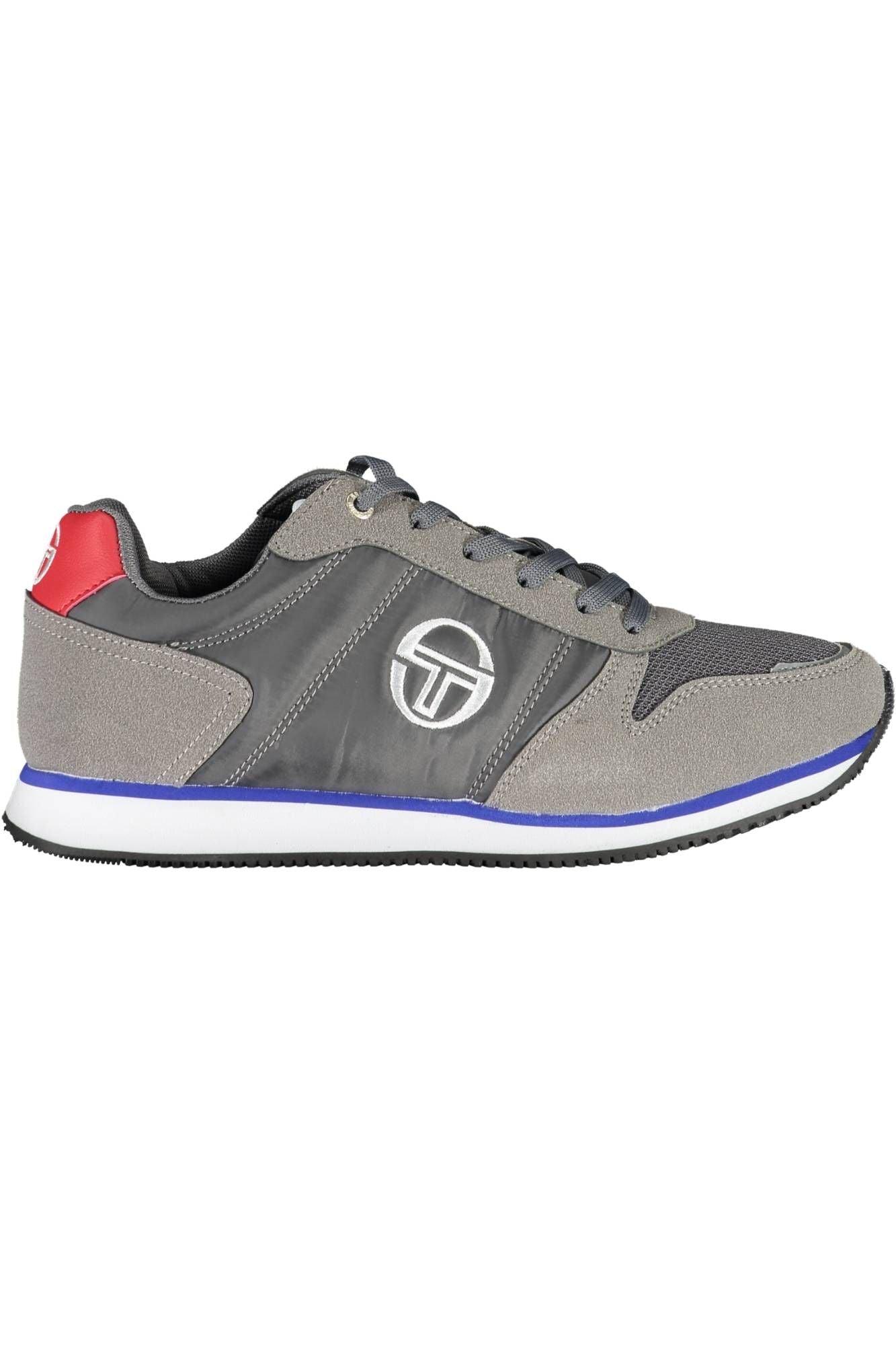 Sergio Tacchini Elegant Gray Embroidered Lace-Up Sneakers