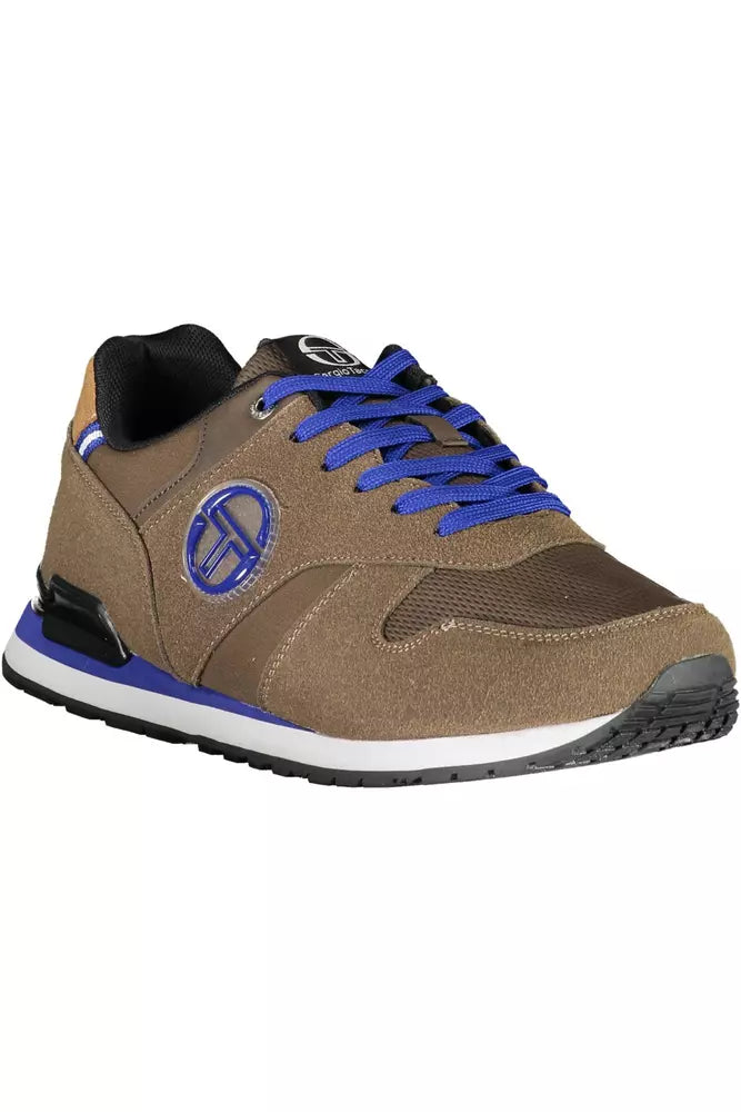 Sergio Tacchini Elegant Sporty Lace-Up Sneakers in Brown