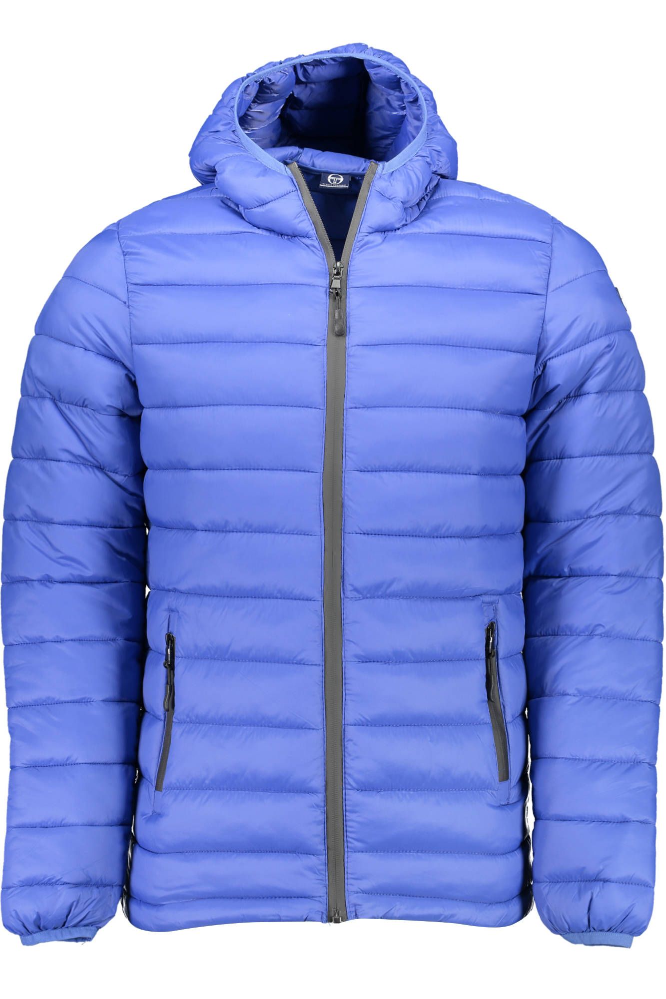 Sergio Tacchini Blue Hooded Jacket with Sleek Logo Accent