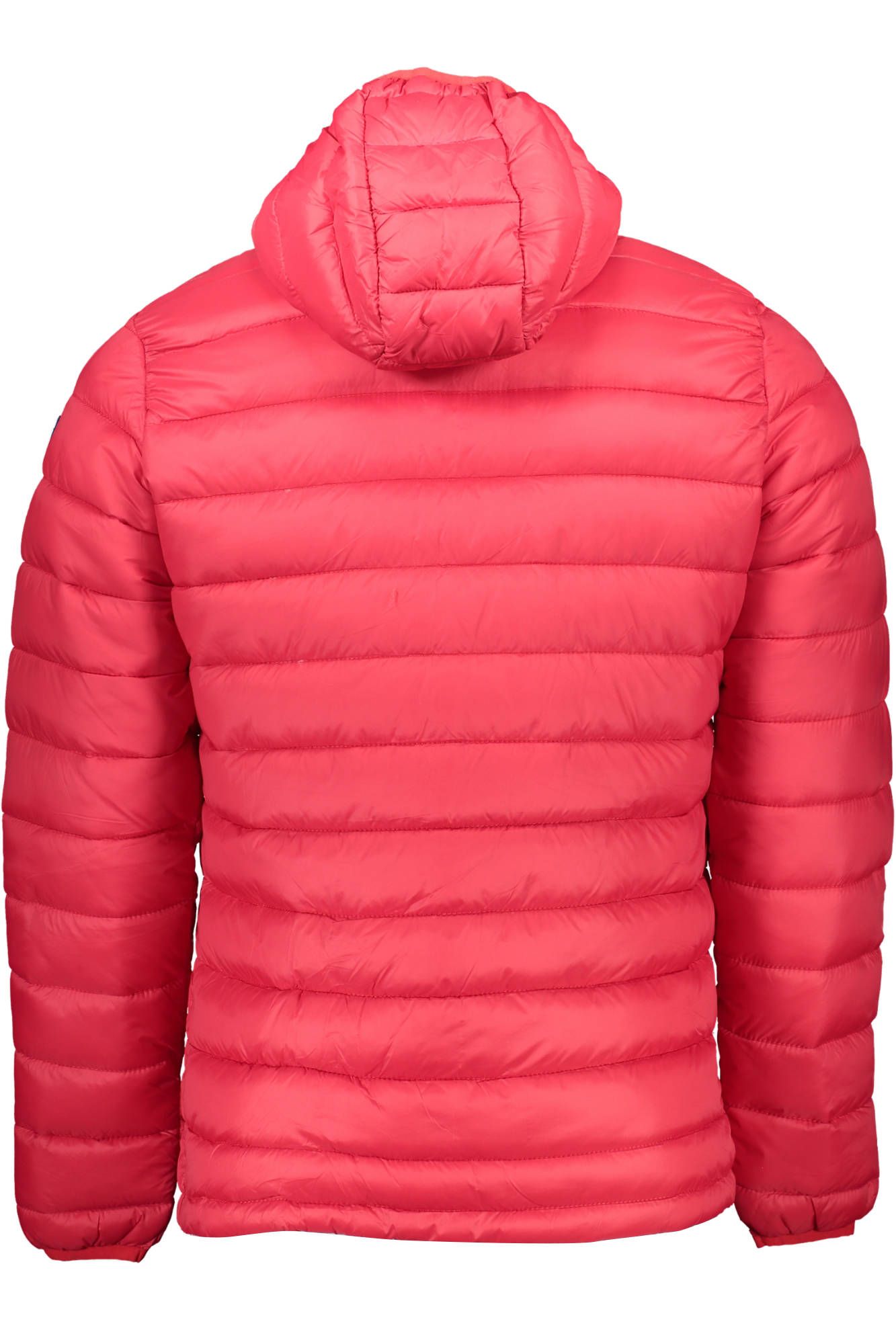 Sergio Tacchini Elegant Red Hooded Jacket with Sleek Zip Detail