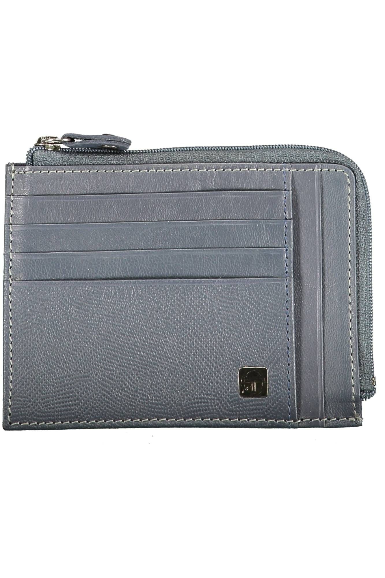 Sergio Tacchini Elegant Blue Leather Wallet for the Modern Man