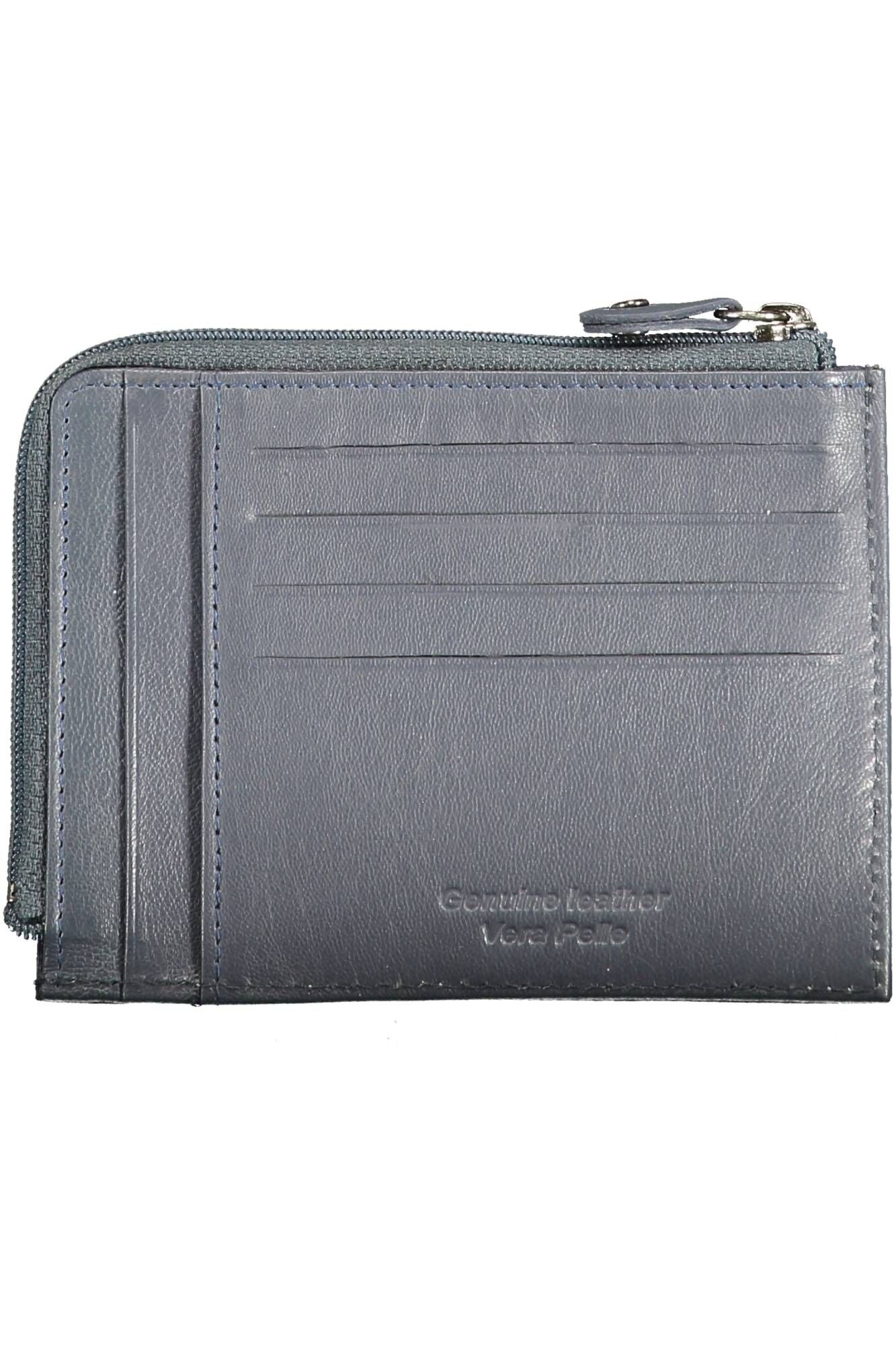 Sergio Tacchini Elegant Blue Leather Wallet for the Modern Man