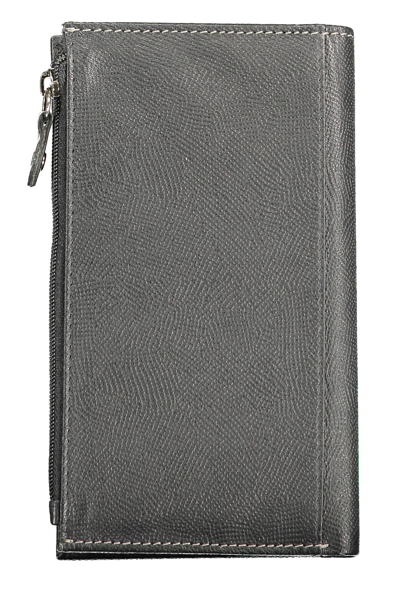 Sergio Tacchini Elegant Black Leather Bifold Wallet