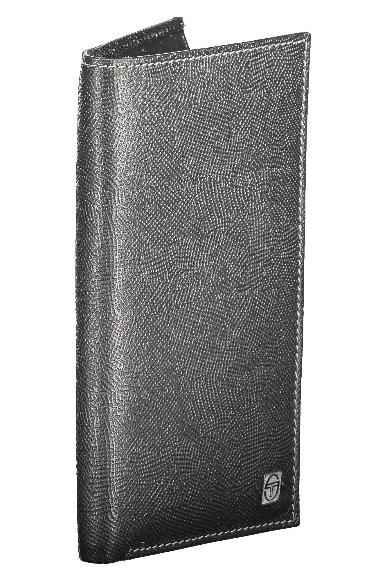 Sergio Tacchini Elegant Black Leather Bifold Wallet