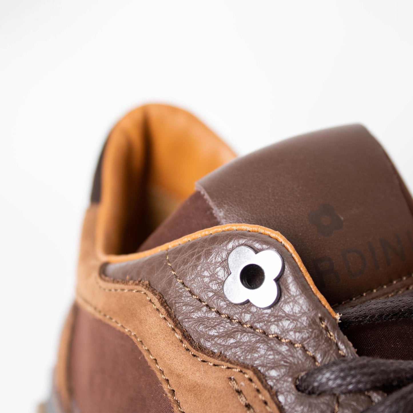 Lardini Elegant Leather and Suede Brown Sneakers