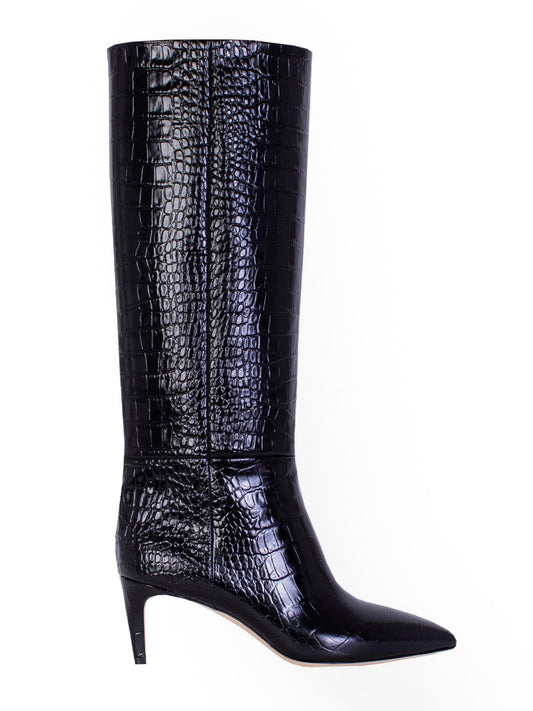 Paris Texas Charcoal High Stiletto Knee-High Boots