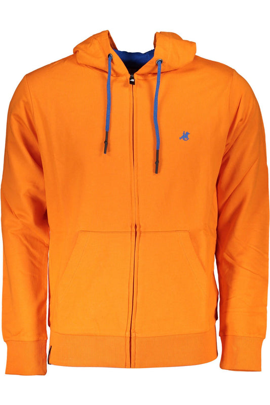 U.S. Grand Polo Orange Hooded Cotton Sweatshirt