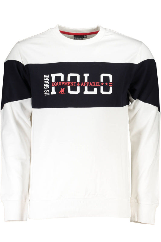 U.S. Grand Polo Timeless White Crew Neck Sweater