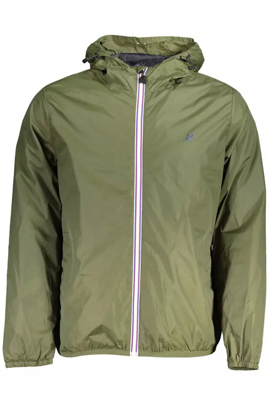 U.S. Grand Polo Green Hooded Waterproof Nylon Jacket