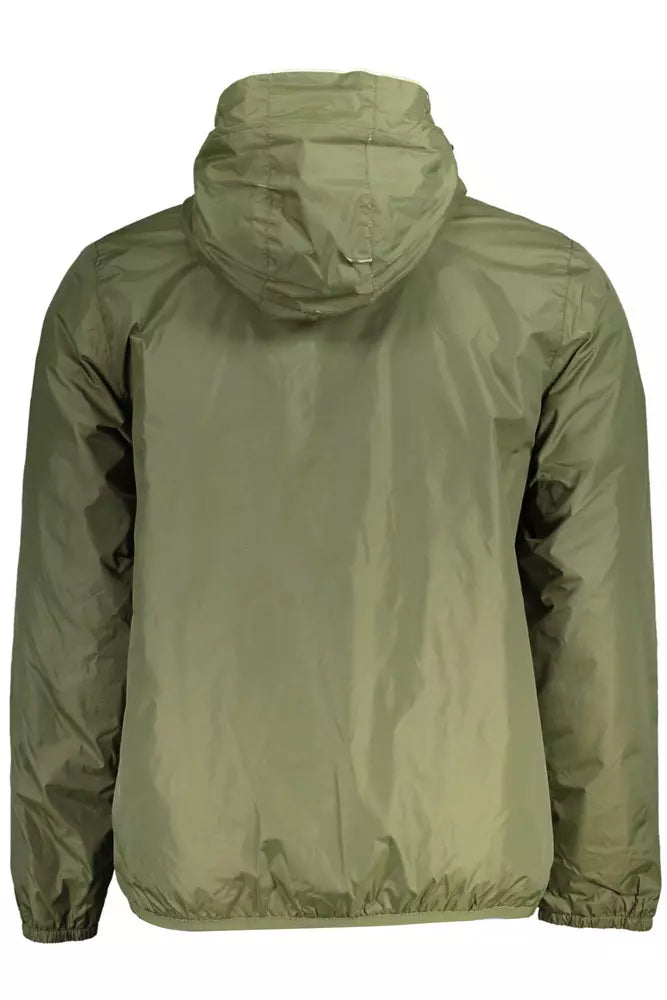 U.S. Grand Polo Green Hooded Waterproof Nylon Jacket