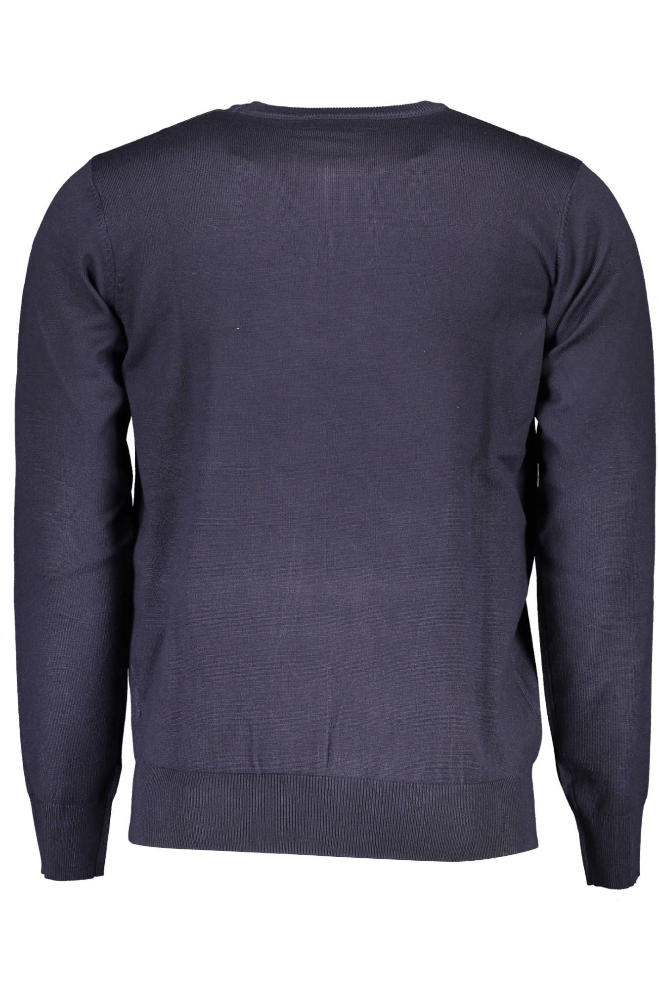 U.S. Grand Polo Equestrian Chic Blue Long-Sleeved Crew-Neck Sweater