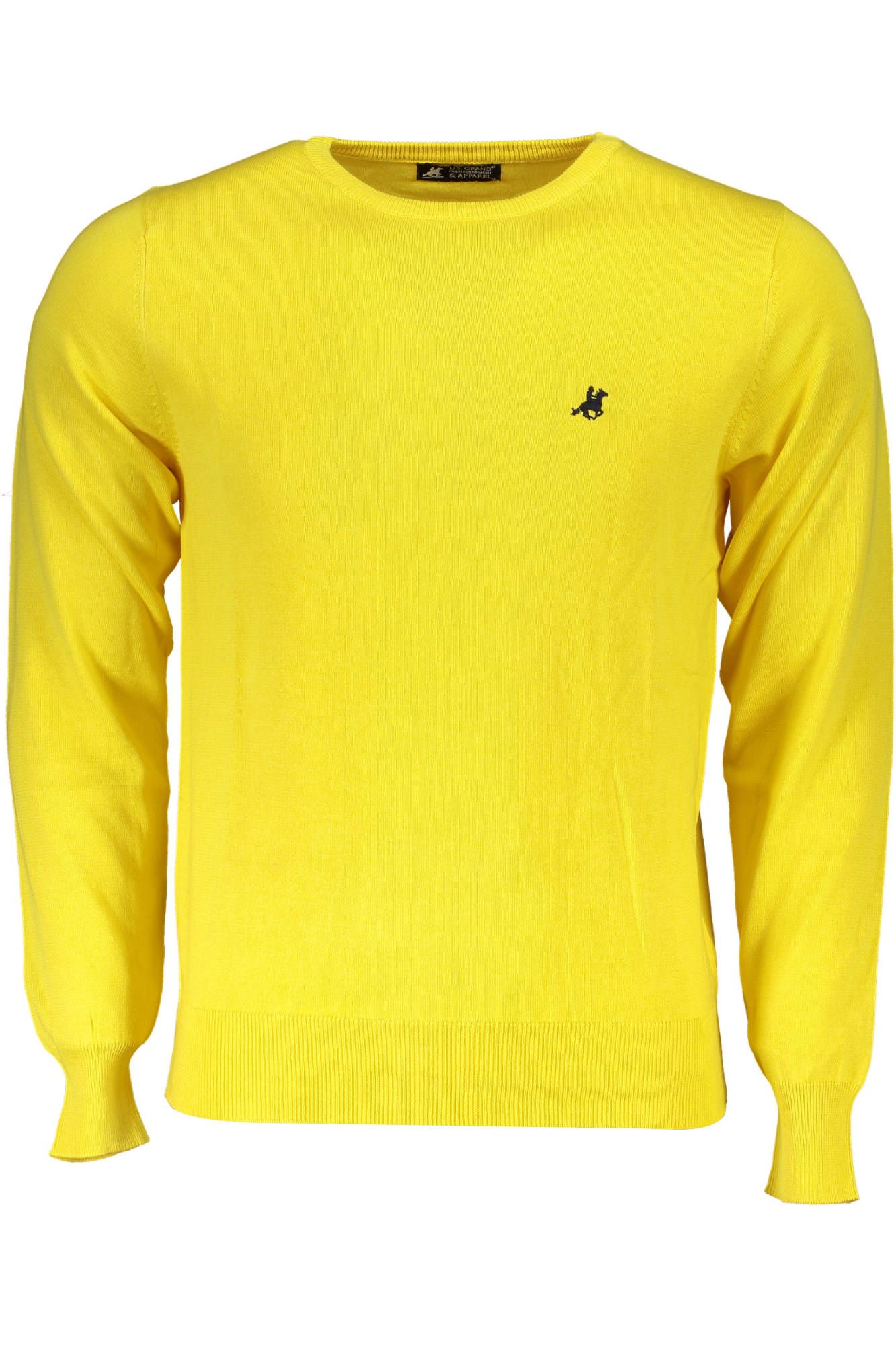 U.S. Grand Polo Elegant Yellow Polo Sweater with Embroidery