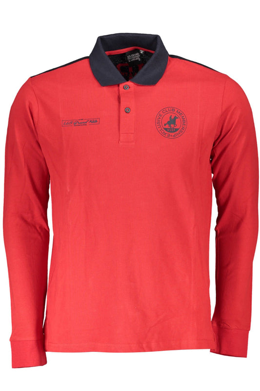 U.S. Grand Polo Elegant Long-Sleeved Polo with Contrasting Details