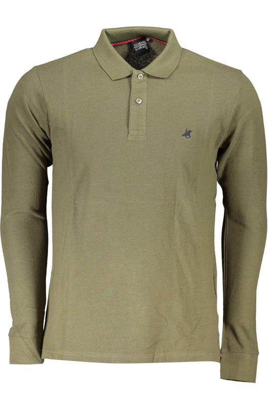 U.S. Grand Polo Elegant Long-Sleeved Green Polo Shirt