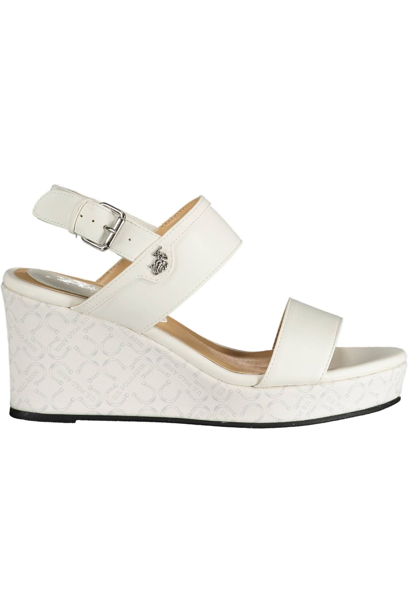 U.S. POLO ASSN. Chic Ankle Strap Wedge Sandals with Contrasting Logo