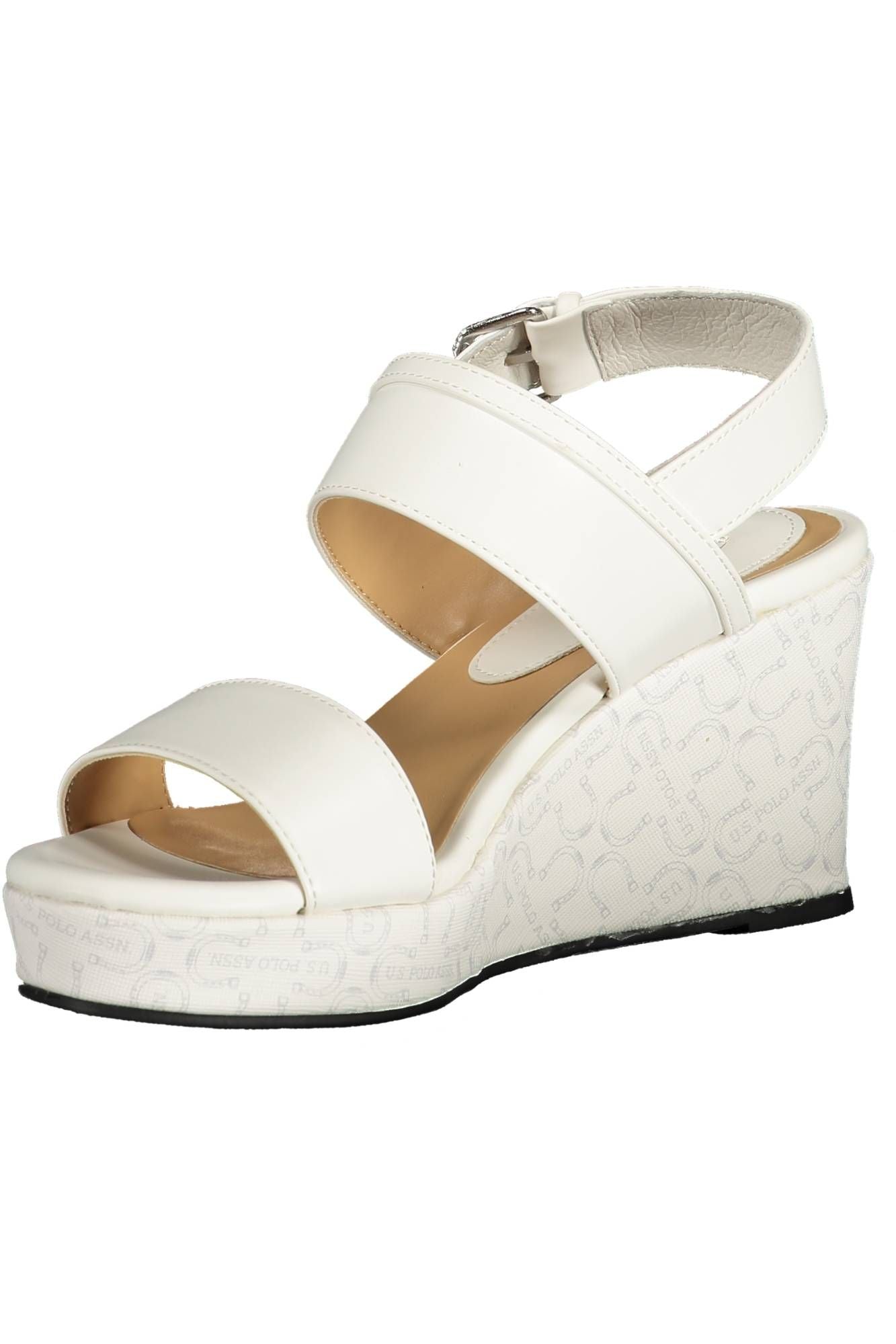 U.S. POLO ASSN. Chic Ankle Strap Wedge Sandals with Contrasting Logo