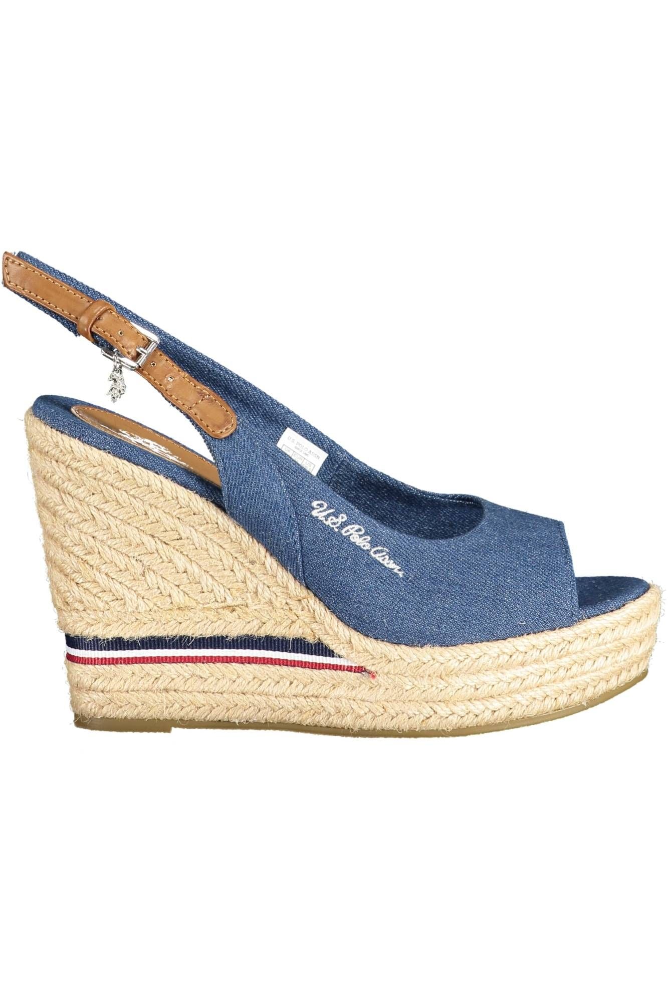 U.S. POLO ASSN. Chic Embroidered Wedge Sandals with Contrasting Details