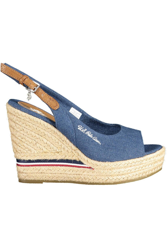 U.S. POLO ASSN. Chic Embroidered Wedge Sandals with Contrasting Details