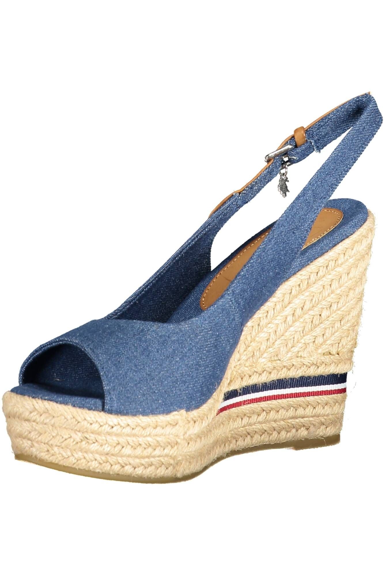 U.S. POLO ASSN. Chic Embroidered Wedge Sandals with Contrasting Details