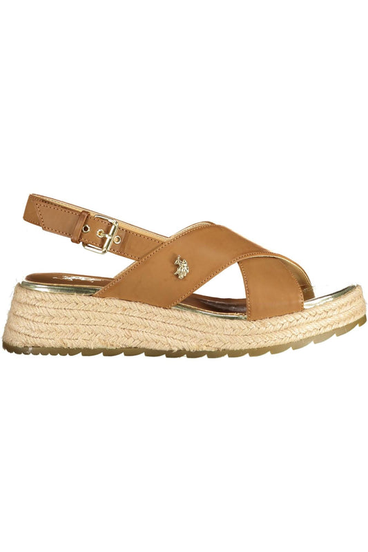 U.S. POLO ASSN. Chic Ankle Strap Sandals with Contrasting Logo