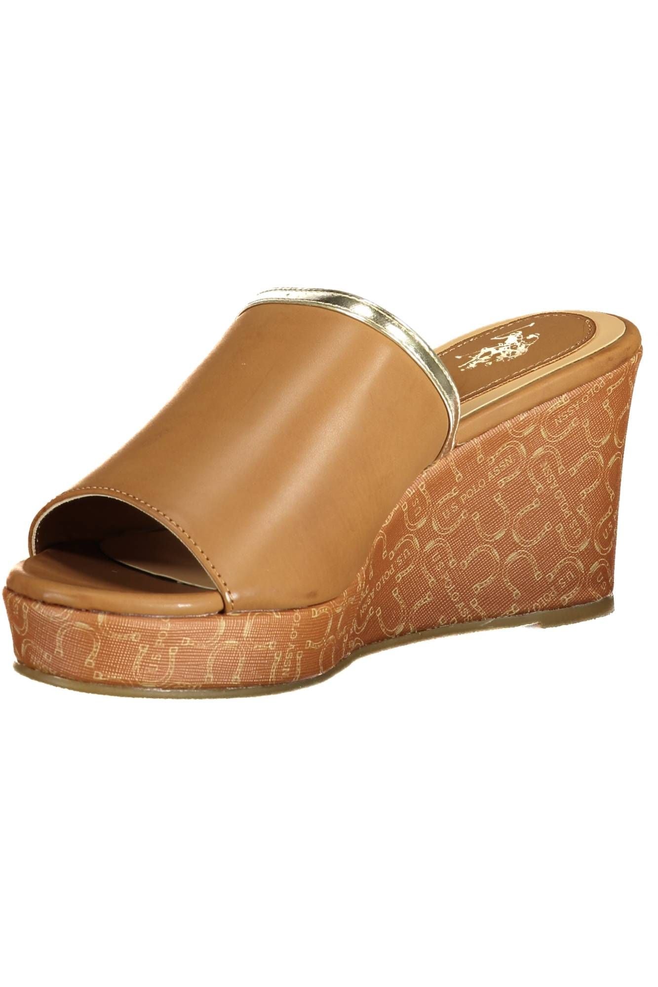 U.S. POLO ASSN. Chic Brown Wedge Sandals with Contrasting Details