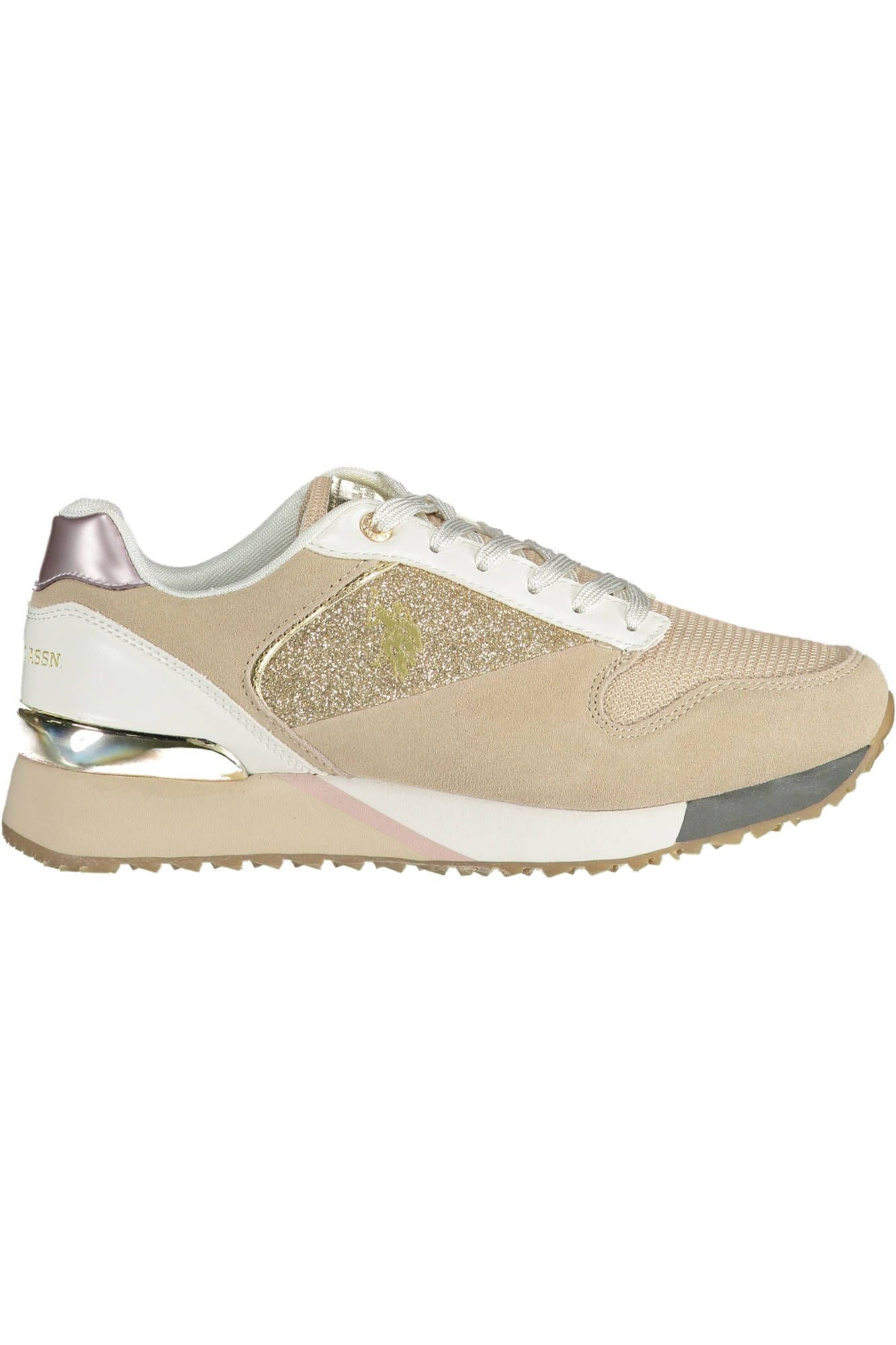 U.S. POLO ASSN. Chic Beige Sports Sneakers With Logo Detail