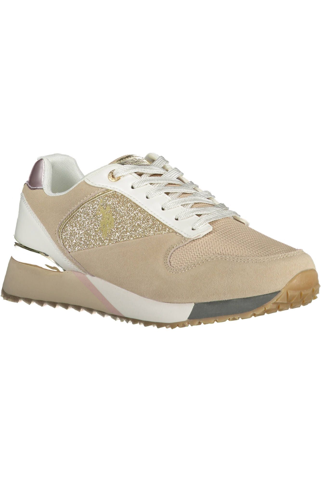 U.S. POLO ASSN. Chic Beige Sports Sneakers With Logo Detail