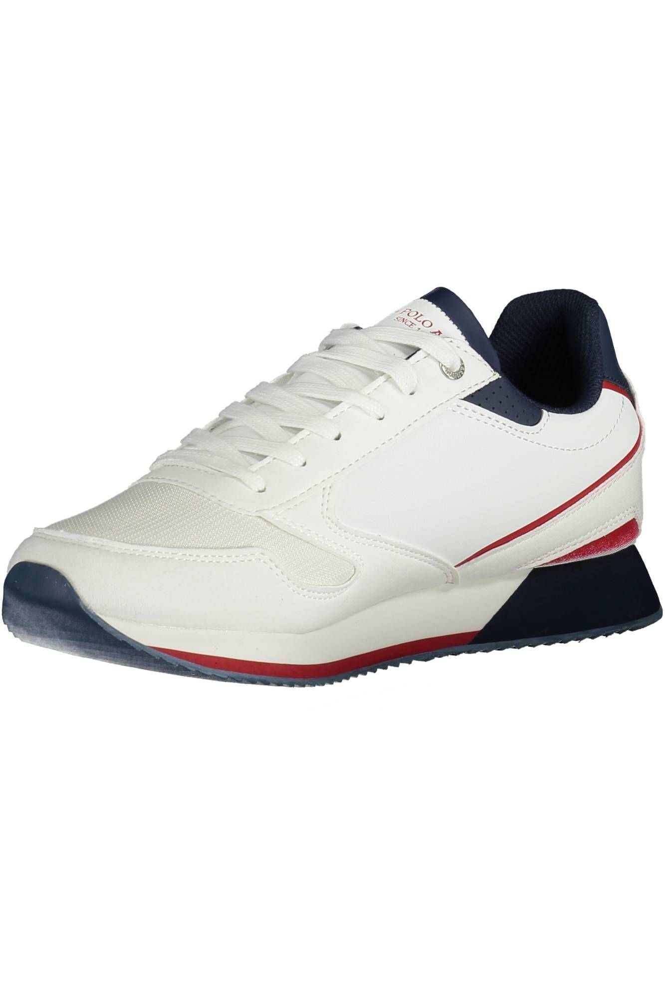 U.S. POLO ASSN. Elegant White Lace-Up Sports Sneakers