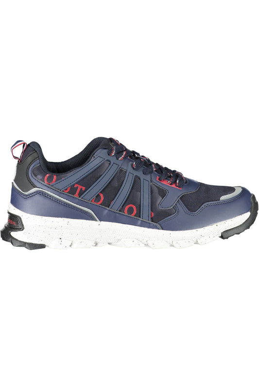 U.S. POLO ASSN. Sleek Blue Contrast Lace-Up Sneakers