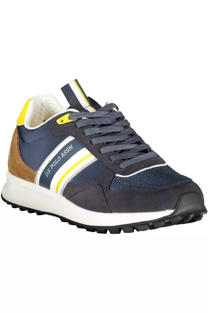 U.S. POLO ASSN. Sleek Blue Sports Sneakers with Contrasting Details