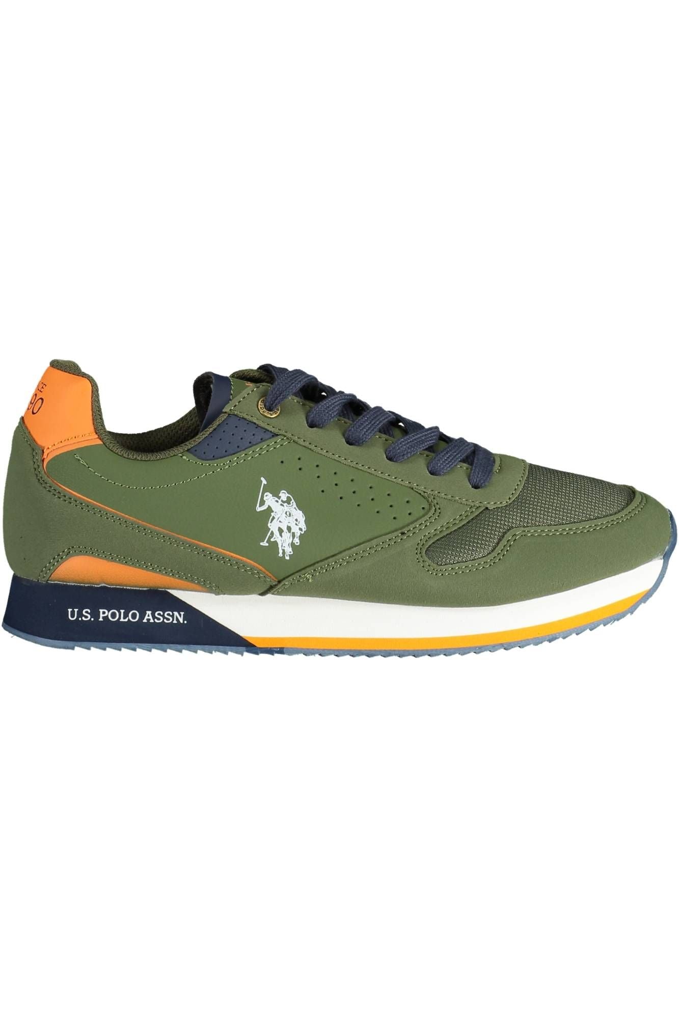 U.S. POLO ASSN. Sporty Green Lace-Up Sneakers with Logo Accent