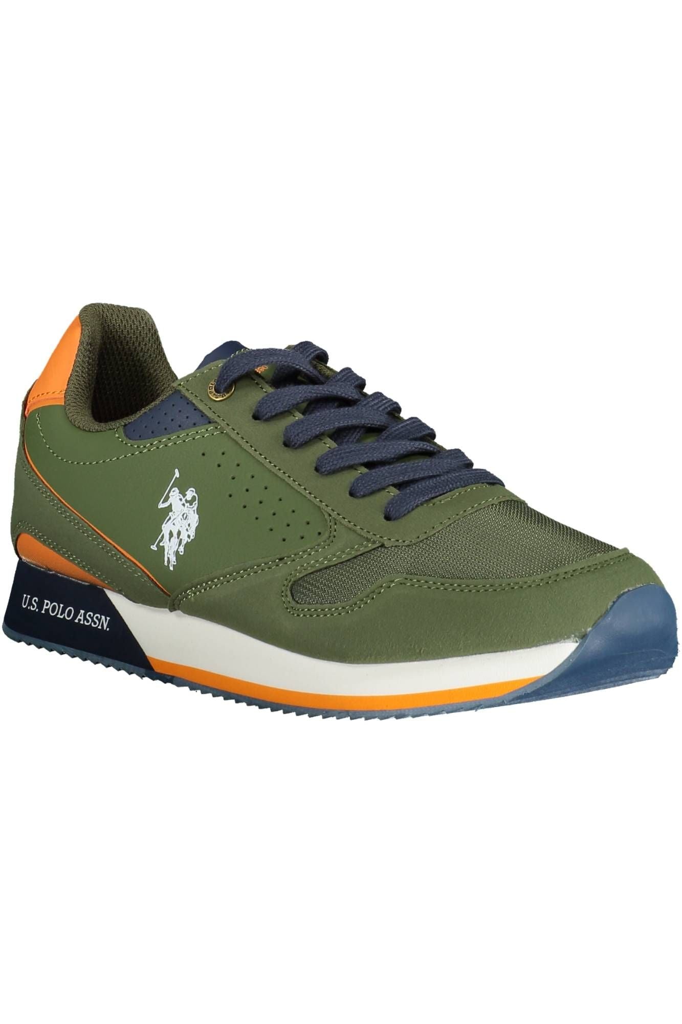 U.S. POLO ASSN. Sporty Green Lace-Up Sneakers with Logo Accent