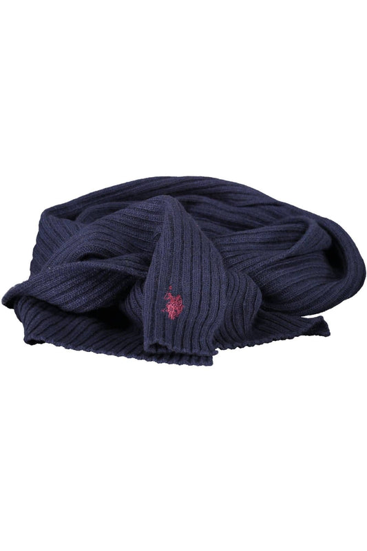 U.S. POLO ASSN. Elegant Blue Wool Scarf with Logo