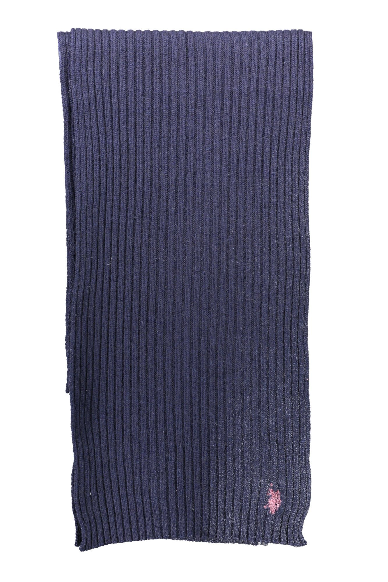 U.S. POLO ASSN. Elegant Blue Wool Scarf with Logo