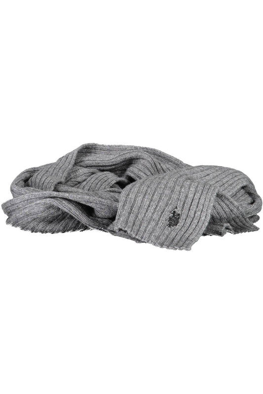 U.S. POLO ASSN. Classic Gray Wool Scarf with Logo