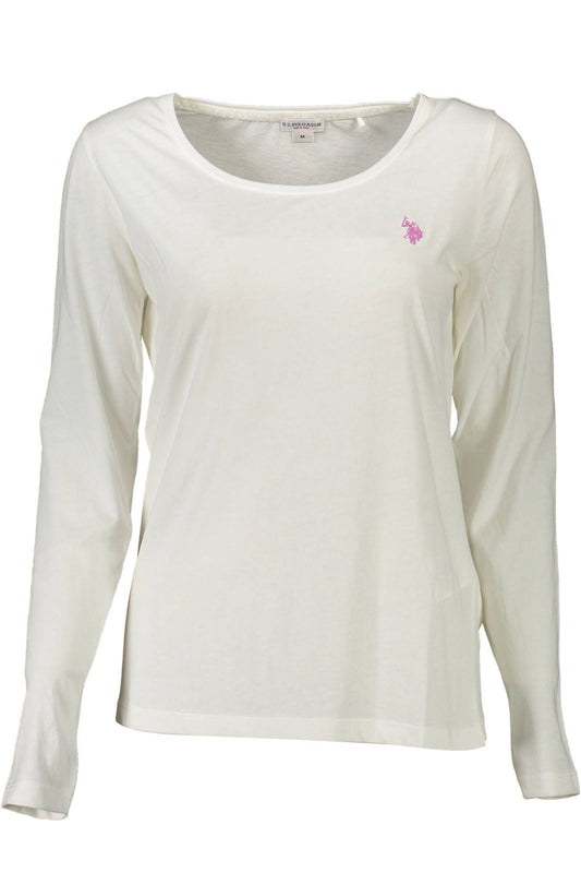 U.S. POLO ASSN. Chic White Long-Sleeved Logo Tee