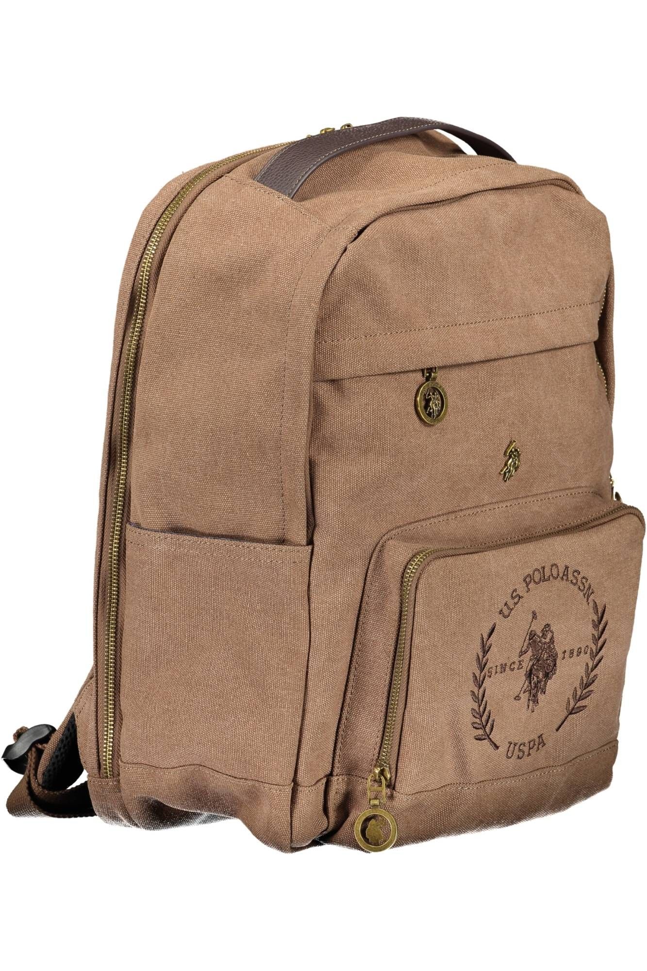 U.S. POLO ASSN. Elegant Brown Backpack with Ample Storage