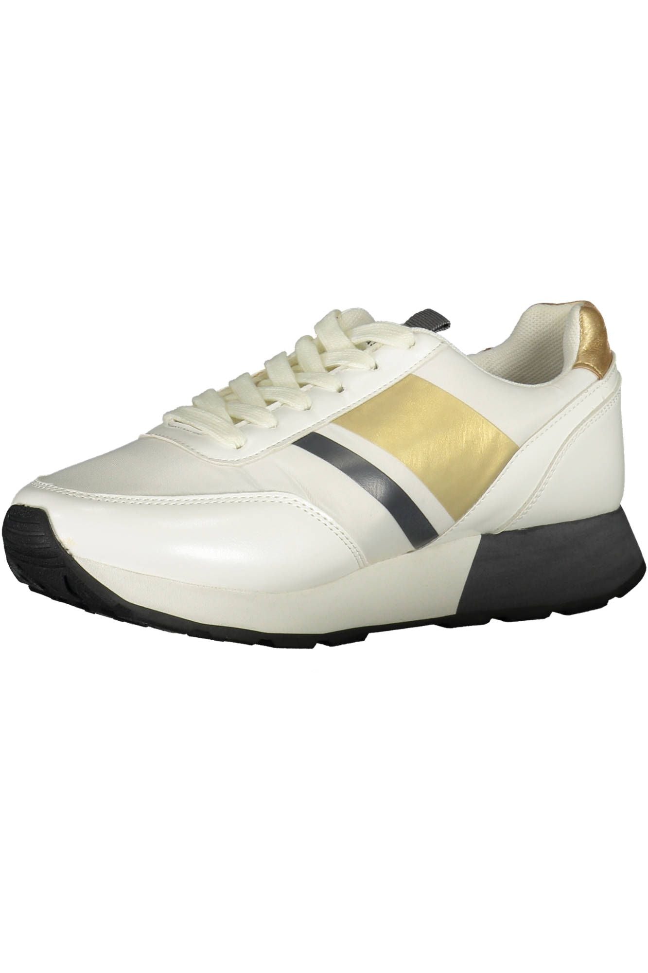 U.S. POLO ASSN. Chic White Lace-Up Sneakers with Logo Detail