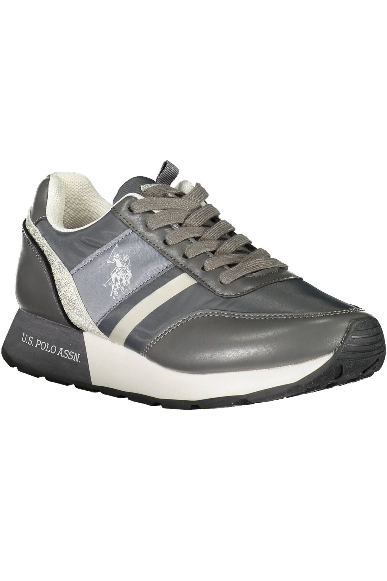 U.S. POLO ASSN. Sleek Gray Lace-Up Sports Sneakers