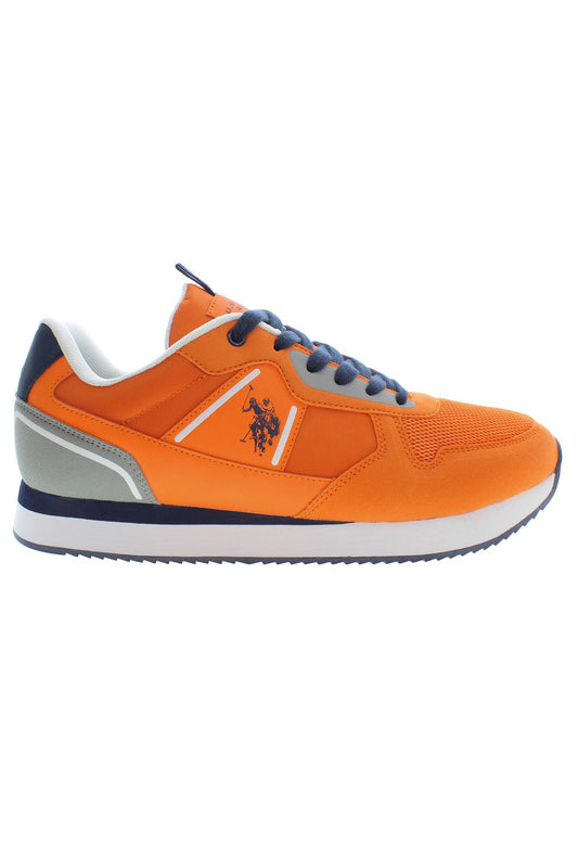 U.S. POLO ASSN. Orange Lace-Up Sports Sneakers with Logo Detail