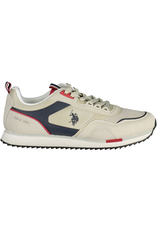 U.S. POLO ASSN. Sophisticated Beige Sneakers with Contrasting Details