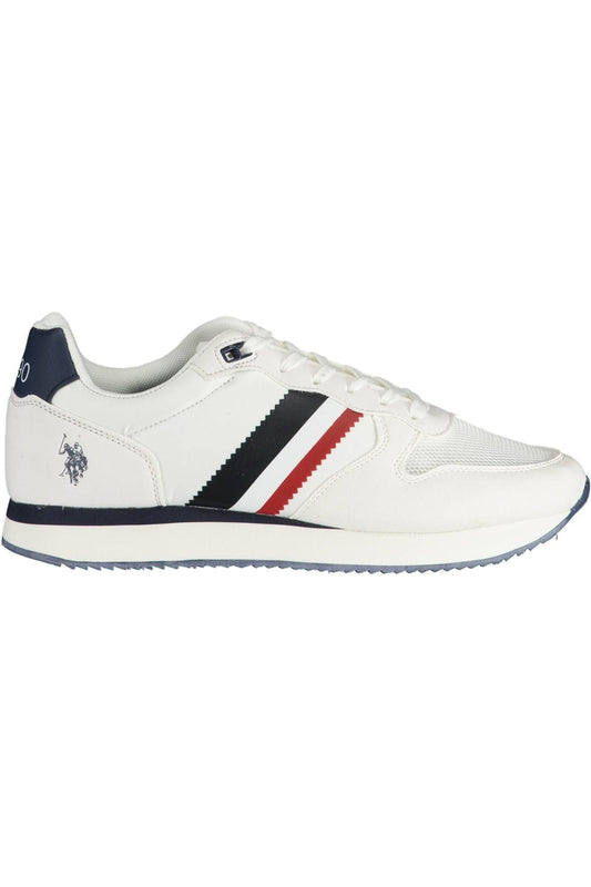 U.S. POLO ASSN. Sleek White Laced Sports Sneakers